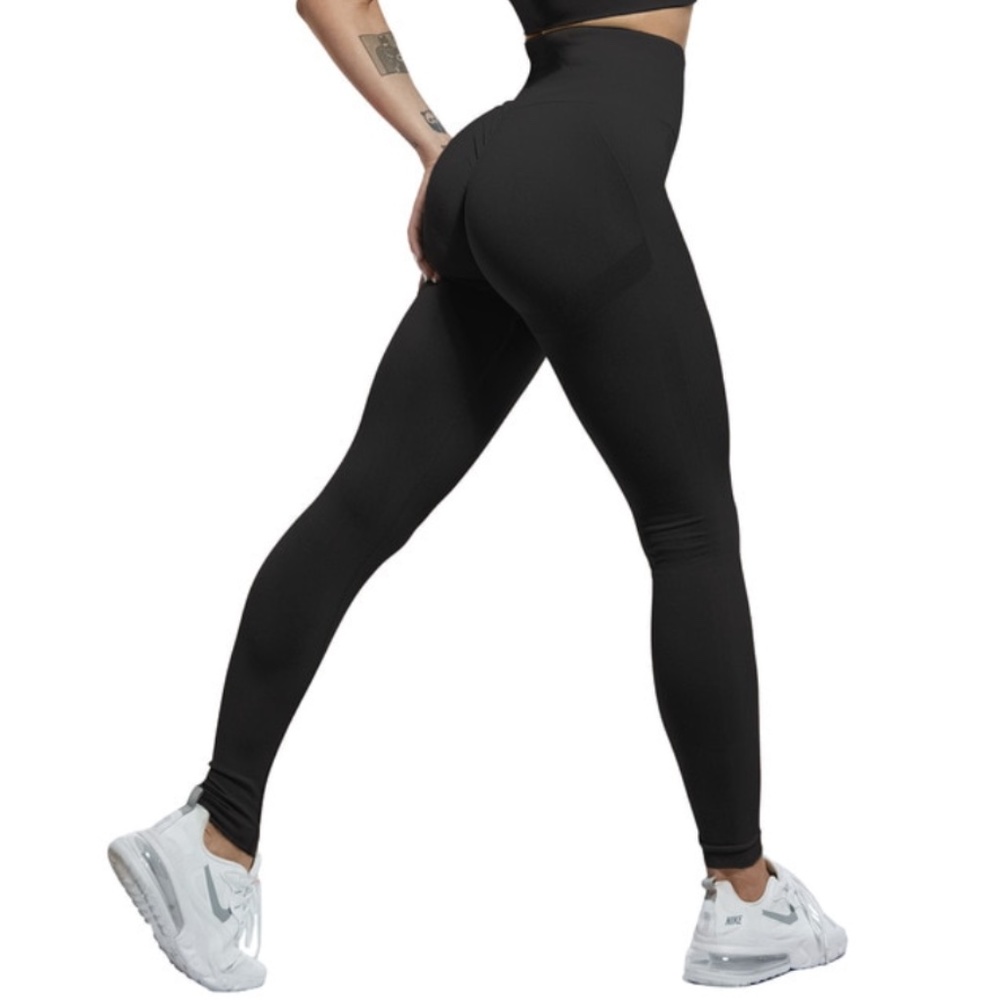 Bubble Butt Pink Seamless High Waist Leggings - Picture 13 of 16